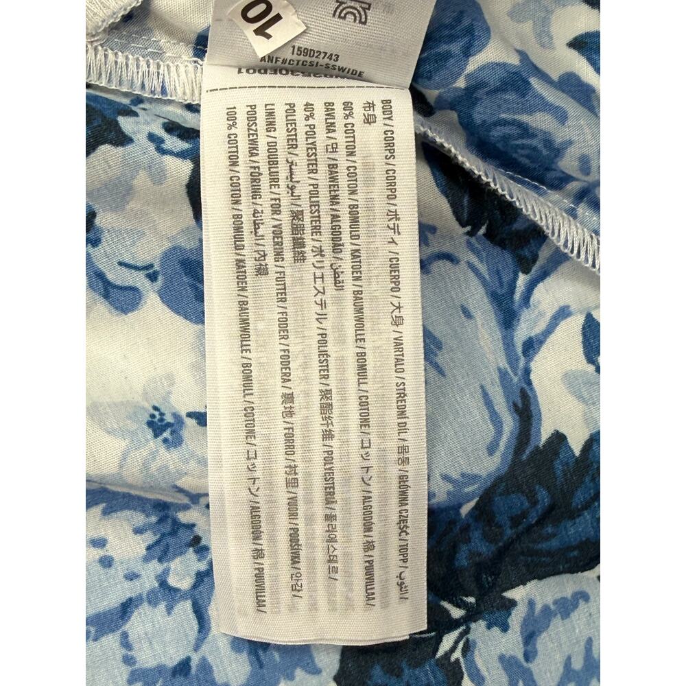 Abercrombie & Fitch Emerson Blue Floral Short Dress Size S - Picture 13 of 13